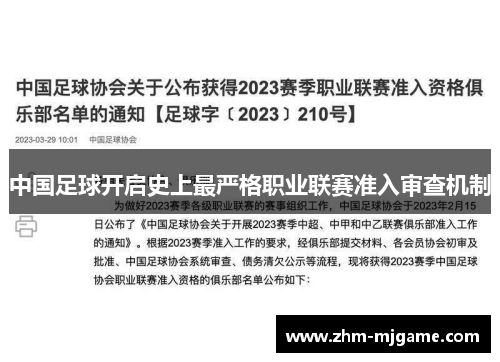 中国足球开启史上最严格职业联赛准入审查机制
